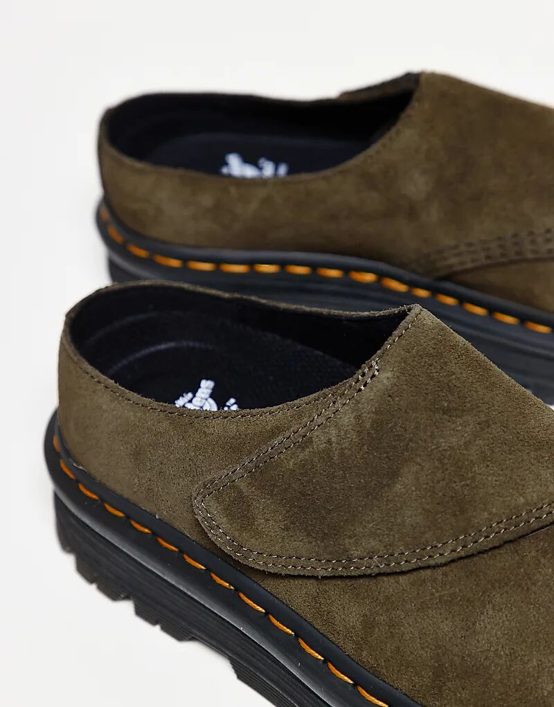Туфли-мюли Dr Martens Unisex ZebZag Anywair Mule оливкового цвета — фото 3