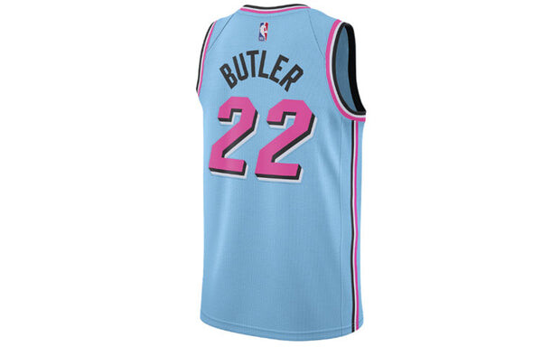 Спортивная футболка men's nba city limited miami heat 2 no. 2 butler basketball jersey/vest sw fan edition 19-20 season blue Nike, синий — фото 2