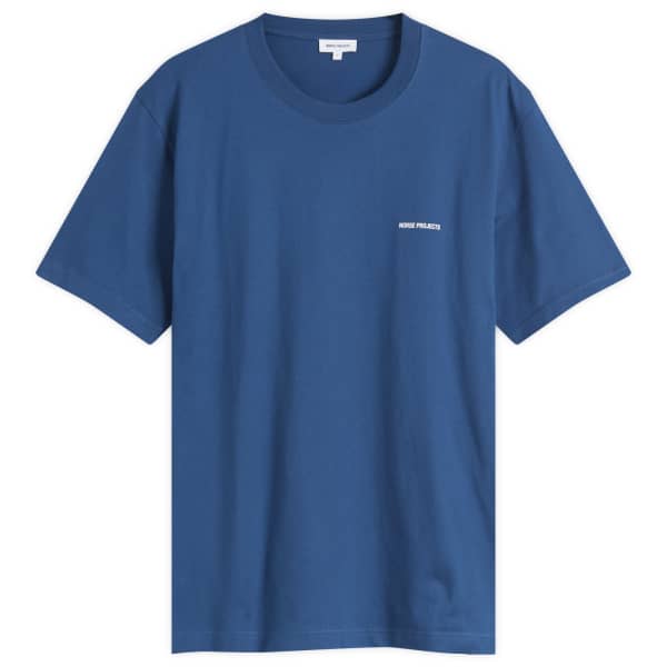 

Футболка с принтом логотипа Johannes Organic Norse Norse Projects, Estate Blue