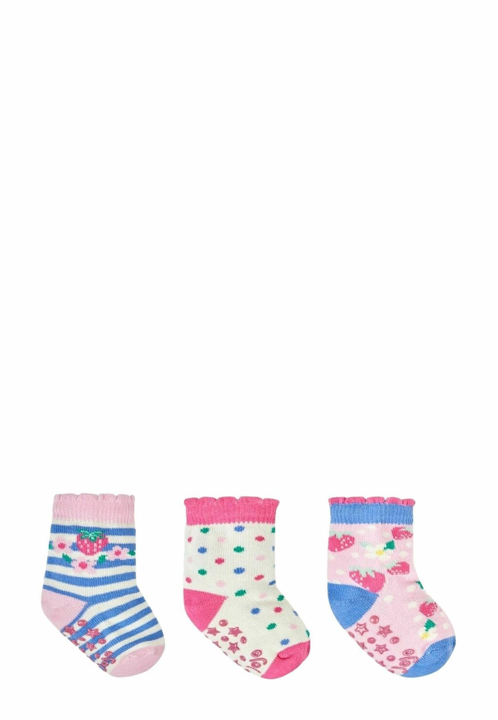 

Носки 3-PACK FRUIT JoJo Maman Bébé, цвет pink