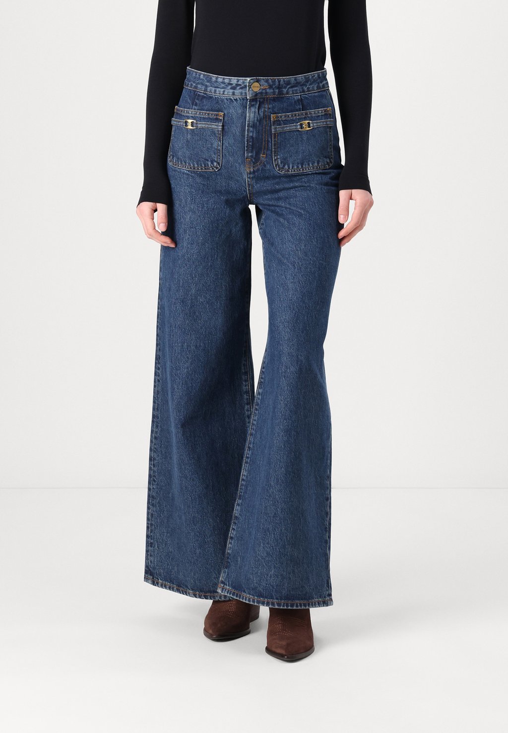

Расклешенные джинсы HERITAGE LOOM PANTS COACH, темно-синий деним