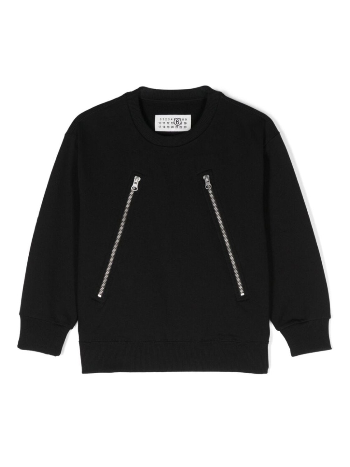 

MM6 Maison Margiela Kids толстовка с логотипом с одинарной строчкой, черный