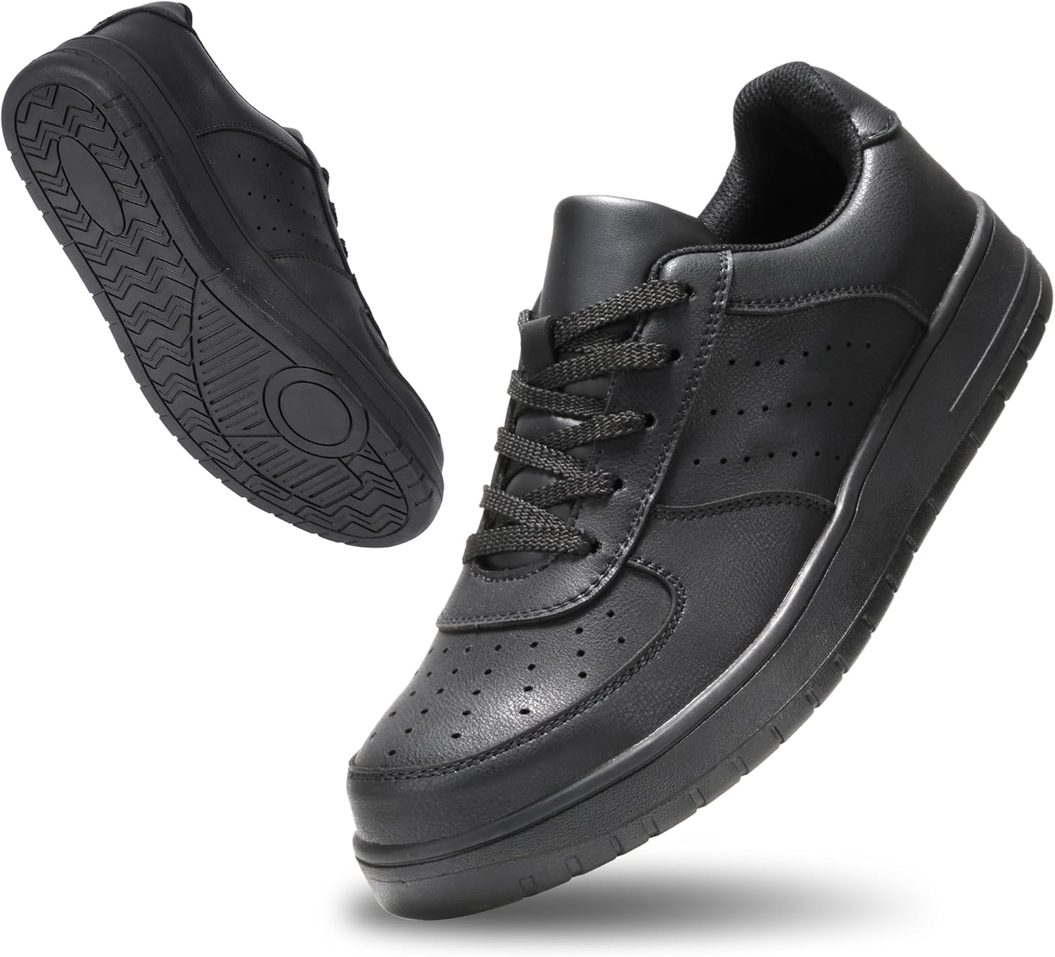 

Мужские ботинки Furuian с металлическим носком, удобные защитные ботинки на шнуровке, черный