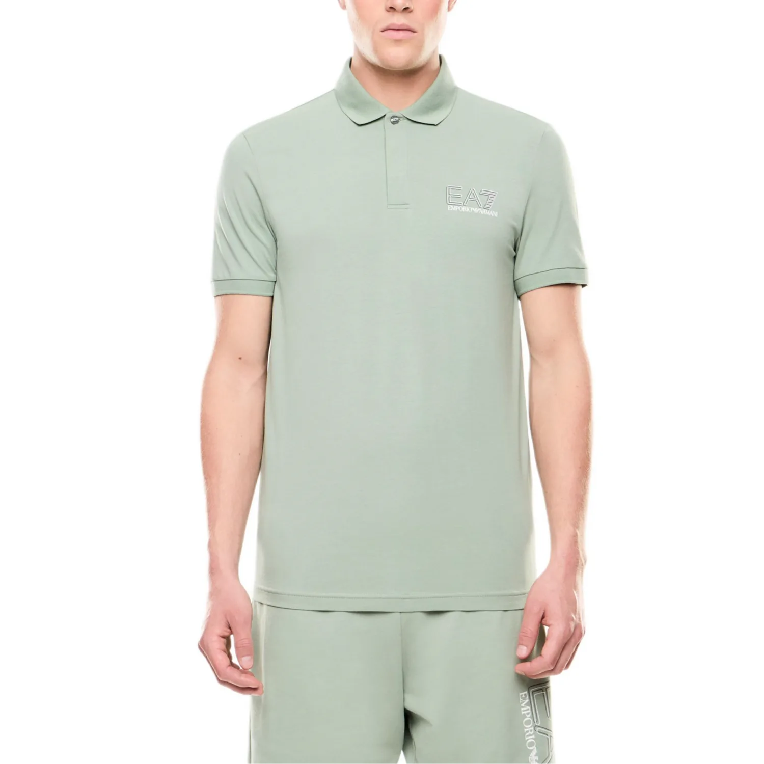 Polo Shirt EA7 мужская EMPORIO ARMANI, зеленый — фото 3