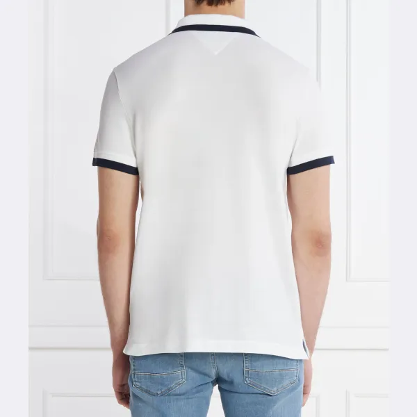 Рубашка поло стандартного кроя с однотонными краями Tjm reg Tommy Hilfiger, белый — фото 3