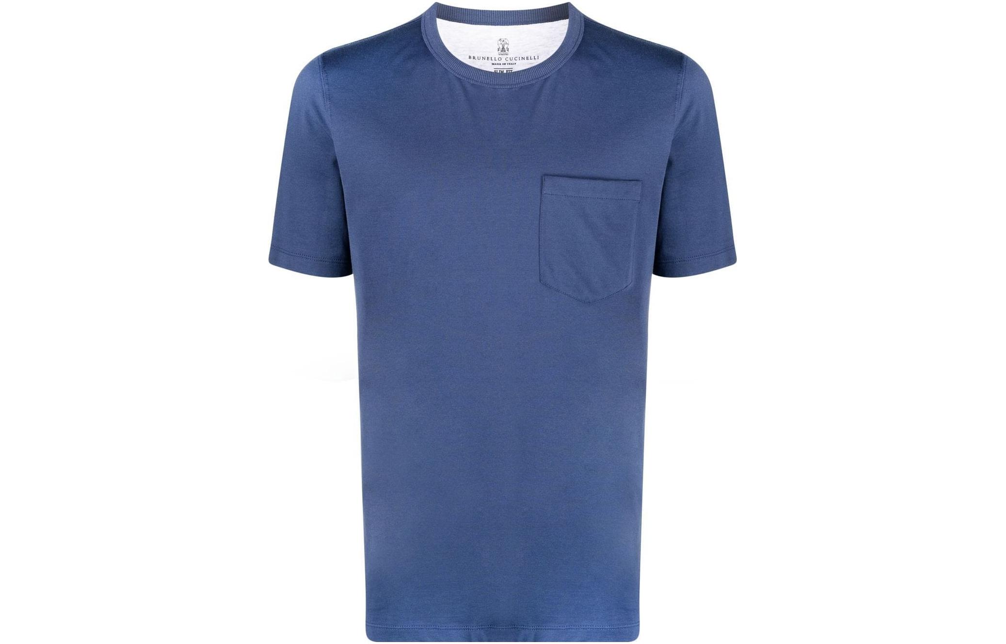 

Футболка с коротким рукавом Brunello Cucinelli, синяя