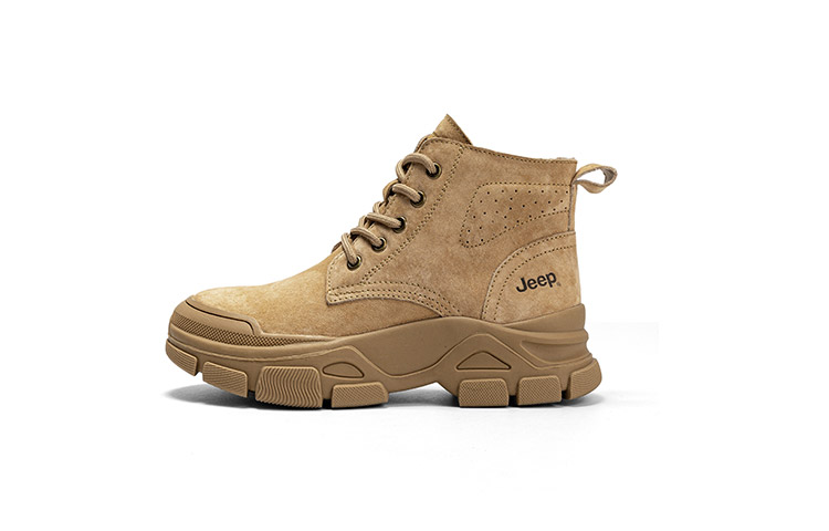 Женские ботинки Jeep Martin Boot на толстой подошве с перфорацией, бежевый