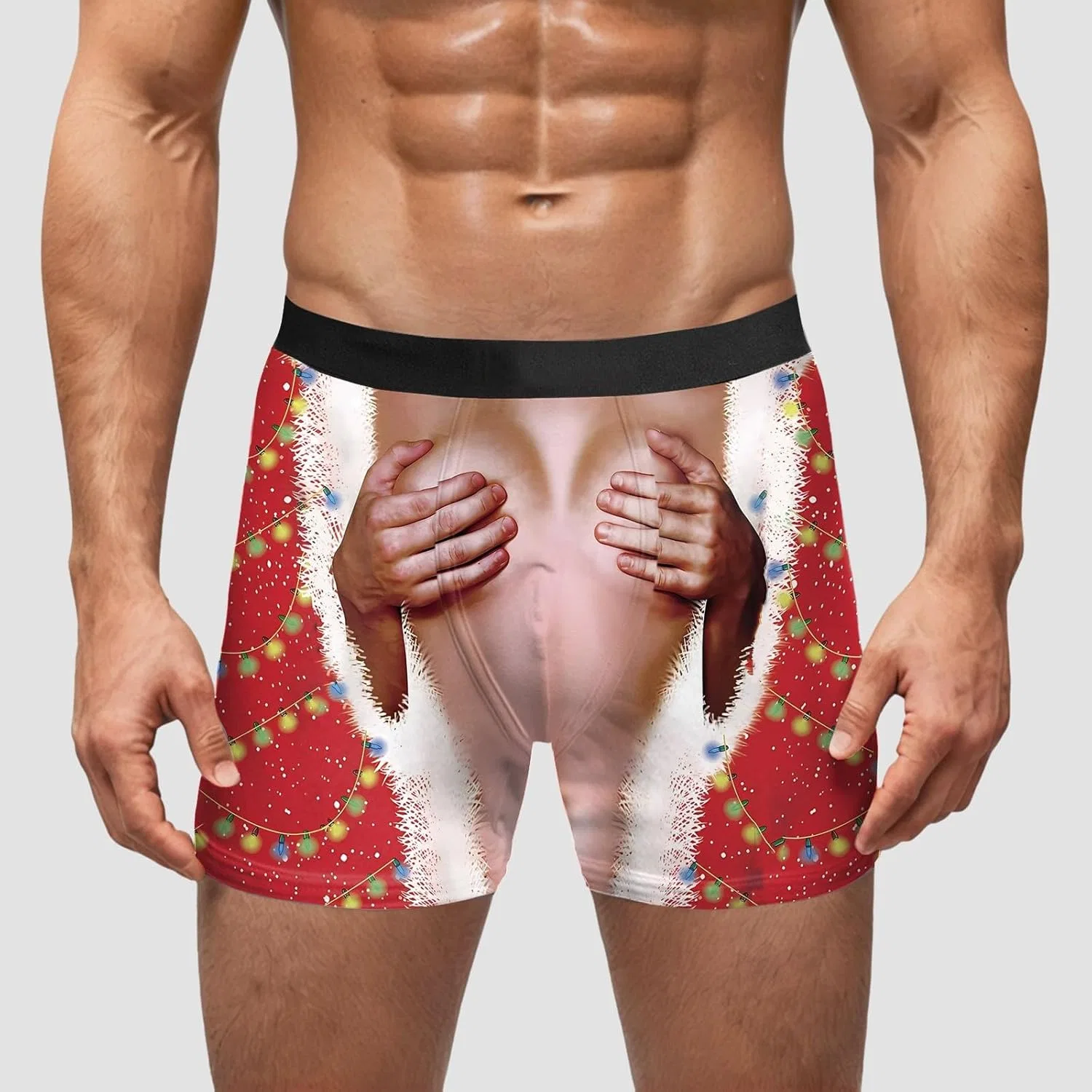 Боксеры праздничные, Christmas Underwear For Men, коричневый — фото 3