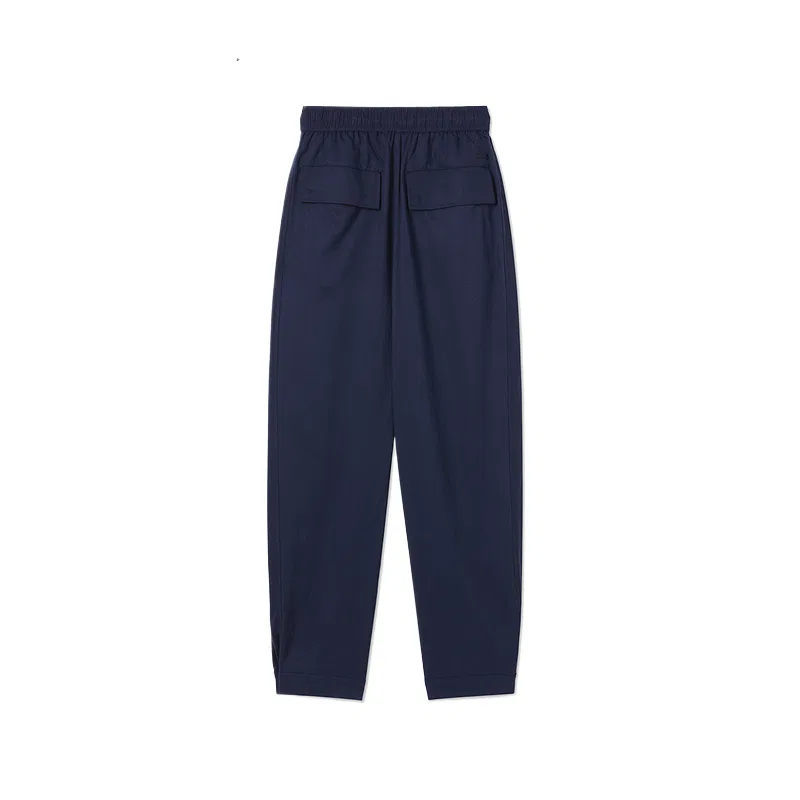 Брюки повседневные женские LACOSTE Navy Blue, прямые, средней посадки — фото 3