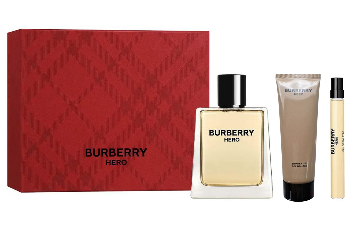Подарочный набор духов Hero Eau De Toilette 10ml+75ml+100ml Burberry, Two-Piece Set: Hero Men's Eau De Toilette 50ml+Hero Men's Shower Gel 75ml — фото 2