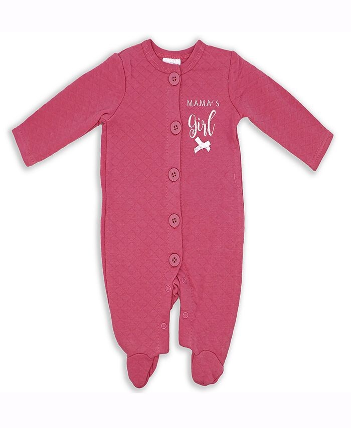 

Стеганая футболка для маленьких девочек Mama's Girl Baby Mode, розовый