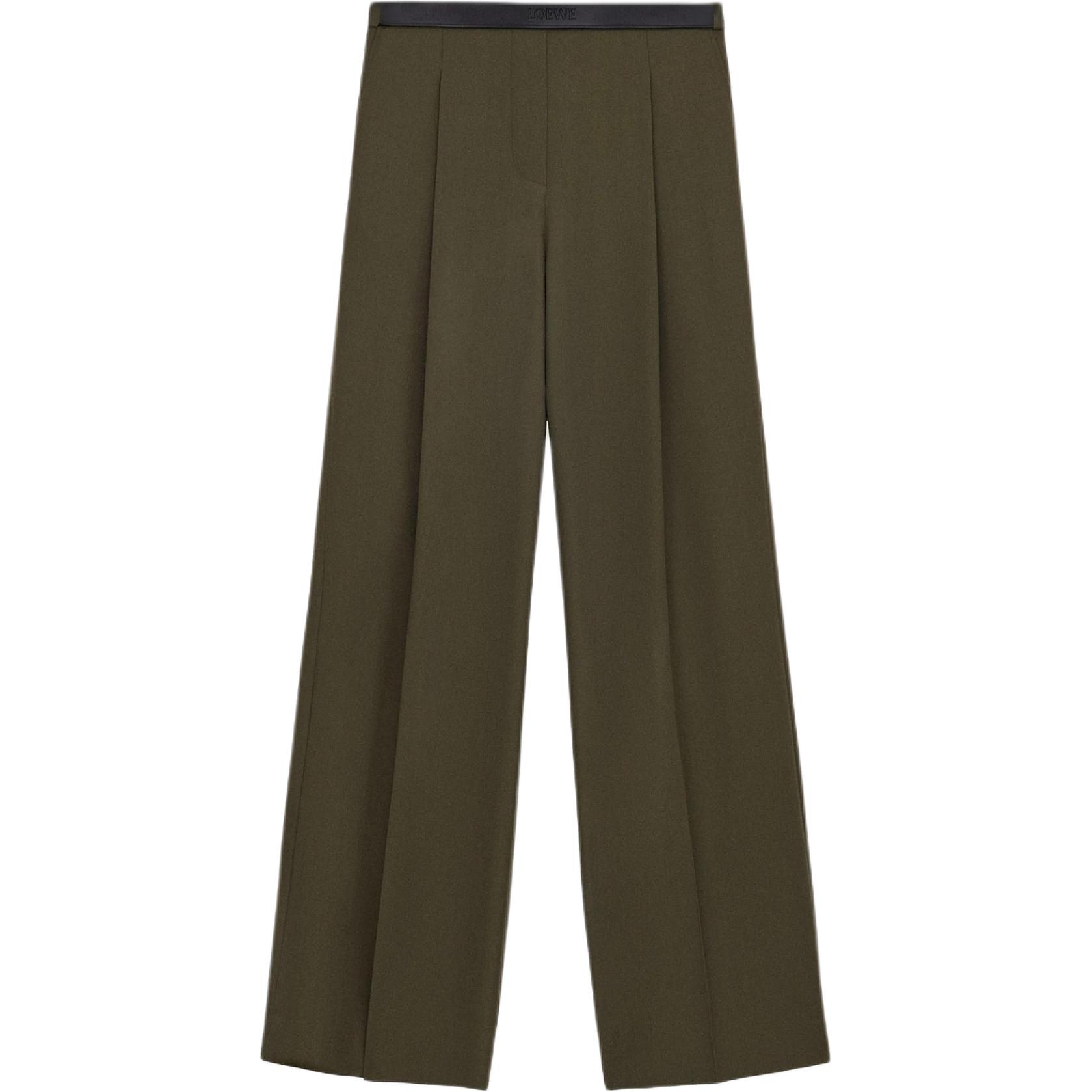 

Брюки с кожаной отделкой Loewe, зеленый