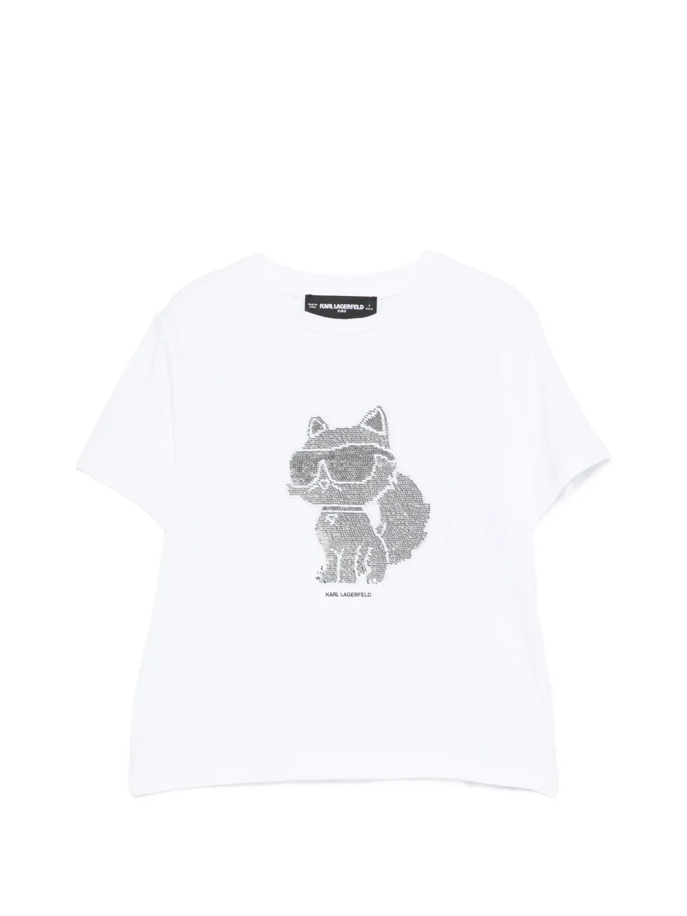 

Футболка с украшениями Karl Lagerfeld Kids, белый