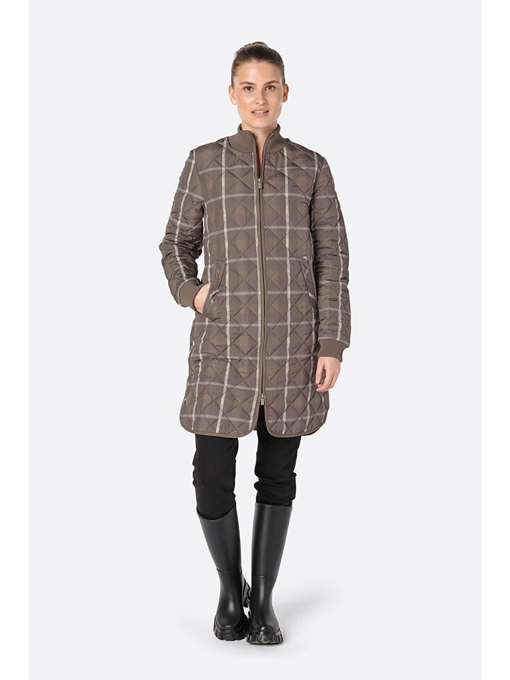 

Стеганое пальто Ilse Jacobsen Steppmantel, цвет Taupe/Bunt