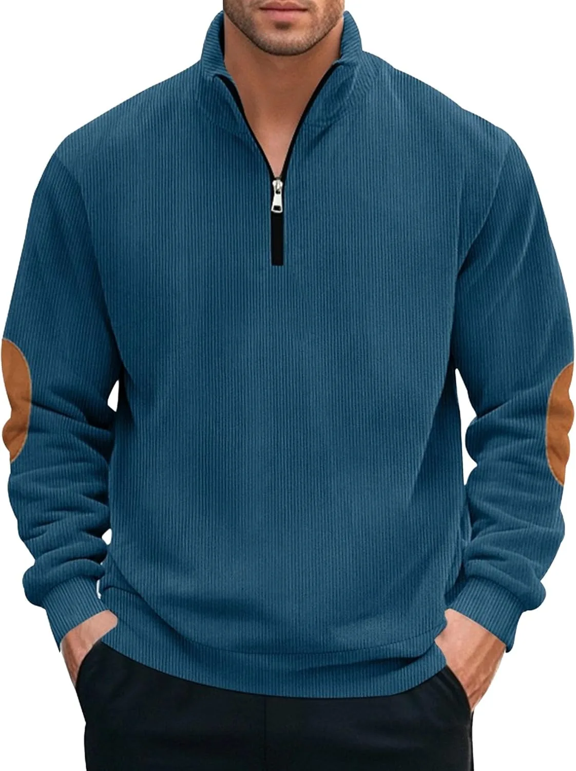 

Мужской свитер Maiyifu-GJ с воротником стойкой, утепленный, вязаный