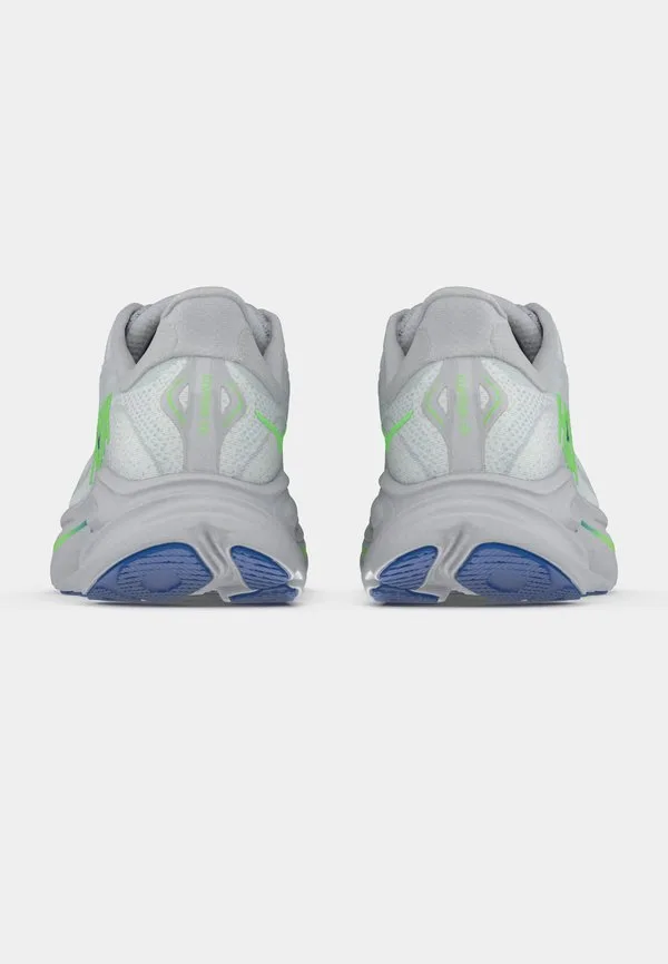 Кроссовки для бега по шоссе clifton 10 Hoka, Ash Grey/Neon Green — фото 4