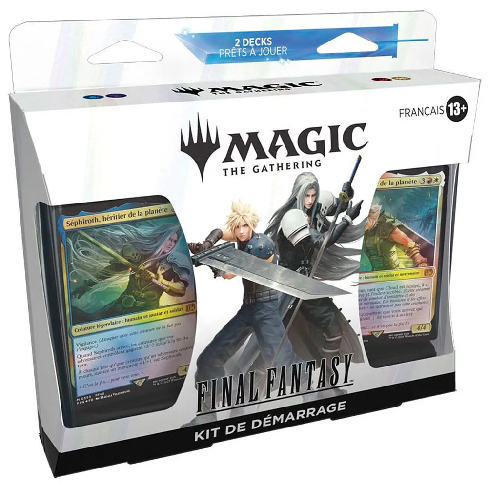

Стартовый набор Wizards Of The Coast Magic The Gathering Final Fantasy 2024, 12 пачек коллекционных карточек, французский дизайн, прозрачный