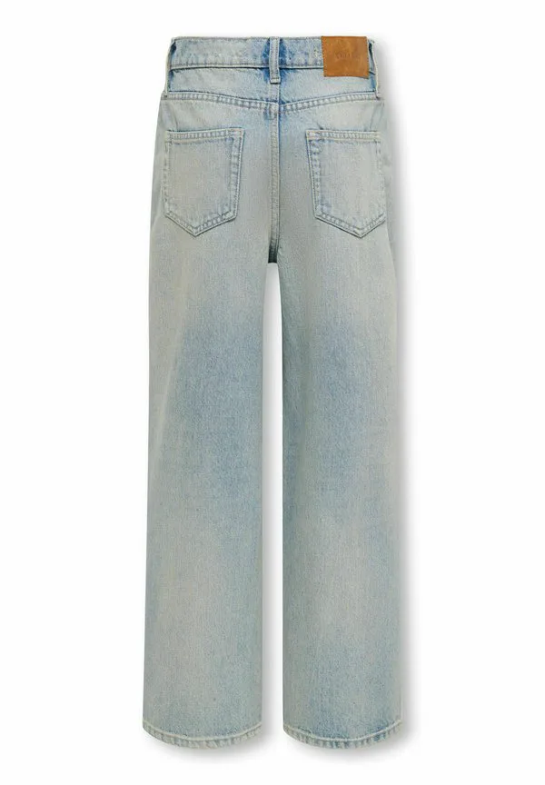 Джинсы прямого кроя со средней посадкой и запиранием mit weitem bein osjremi Only & Sons Junior, Light Blue Denim — фото 2