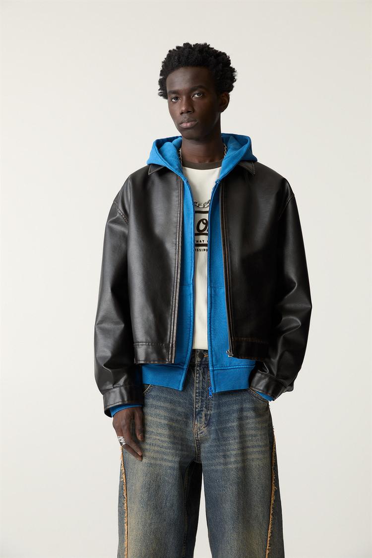 

Куртка из искусственной кожи Pull And Bear, коричневый