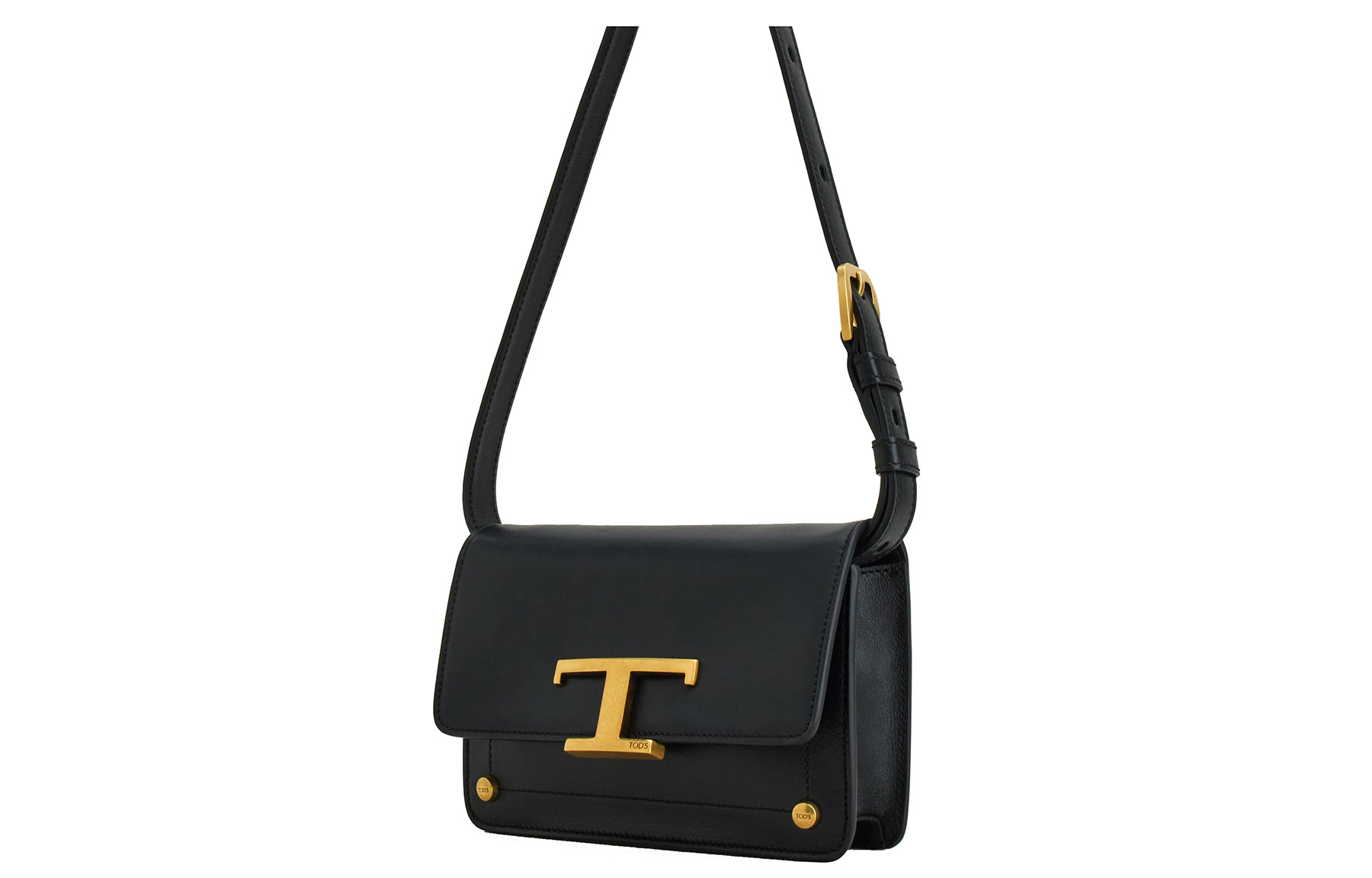 TOD'S Кожаный наплечный поясной рюкзак One Shoulder Crossbody Fanny Pack Extra Small, черный, женский — фото 2