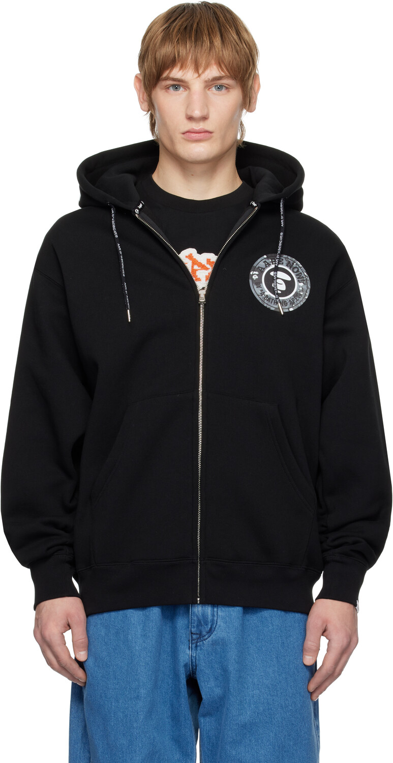 

Толстовка с капюшоном на молнии с логотипом Moonface AAPE by A Bathing Ape