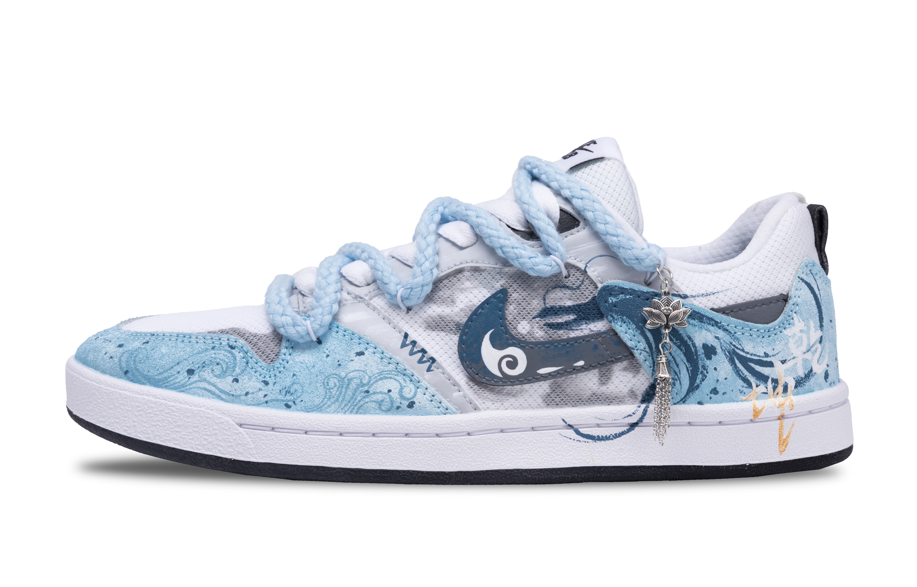 

Nike Кроссовки для скейтбординга SB Alleyoop, низкие, мужские, синие/серые/белые