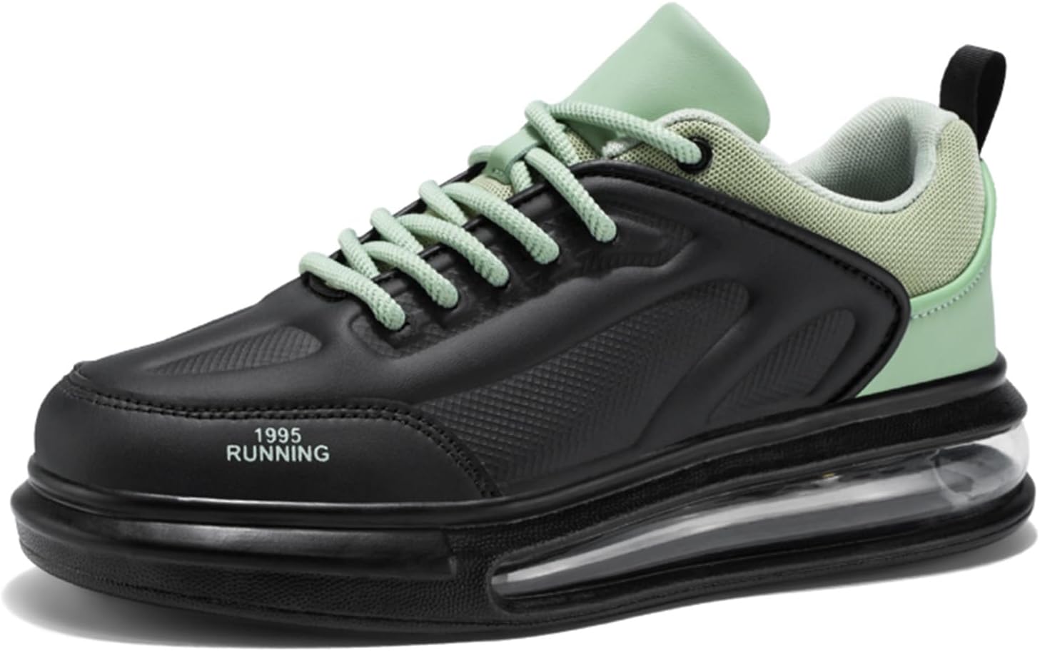 

Мужские удобные и дышащие кроссовки, осенние повседневные легкие противоскользящие обувь для мужчин Generic, черный/зеленый