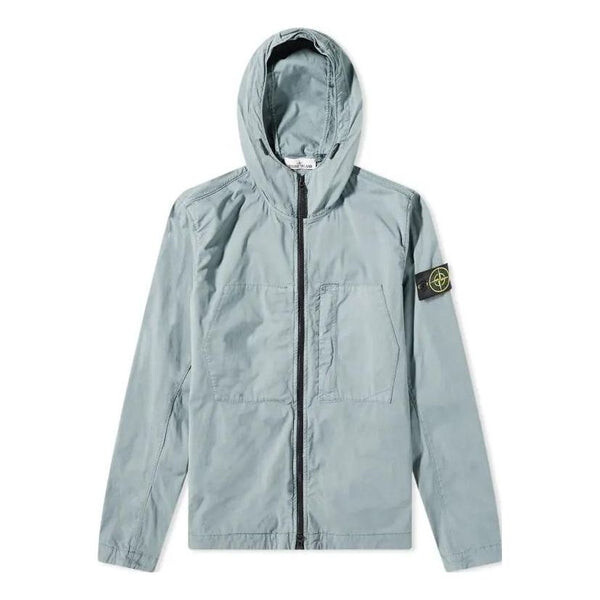 

Куртка supima cotton twill stretch hooded jacket 'sky blue' Stone Island, голубой