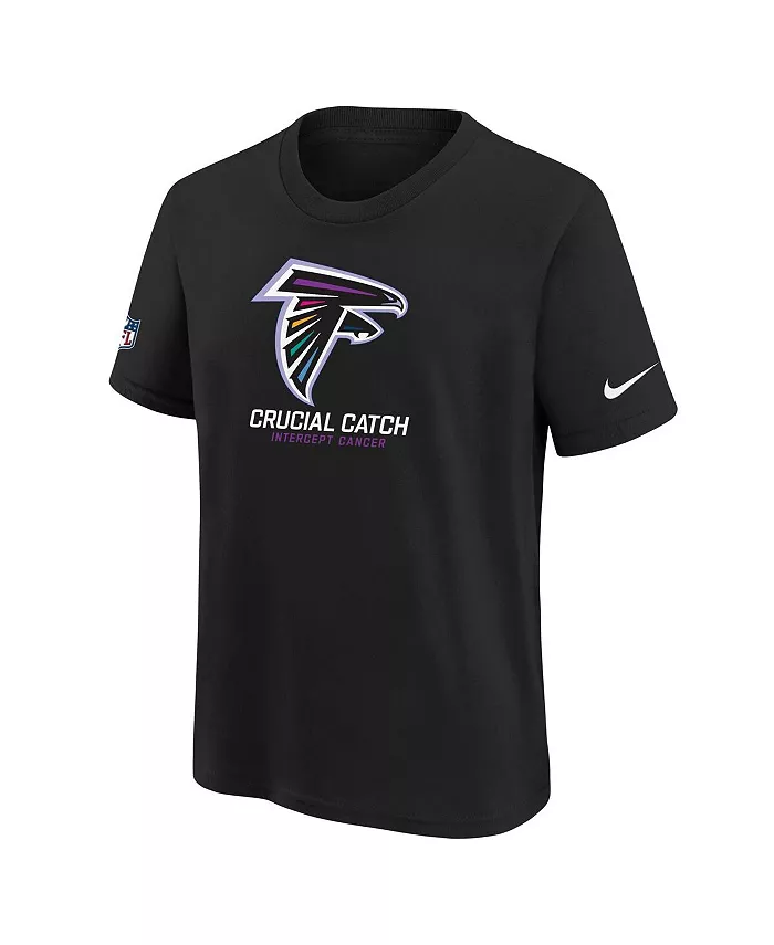 Черная футболка Atlanta Falcons 2024 NFL Crucial Catch для больших мальчиков и девочек Nike — фото 3