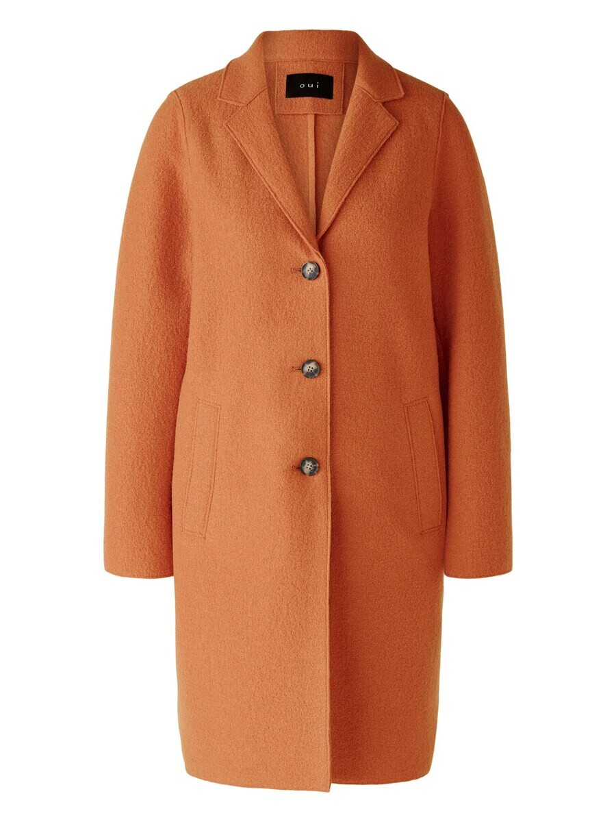 

Шерстяное пальто OUI Between-Seasons Coat MAYSON, оранжевый