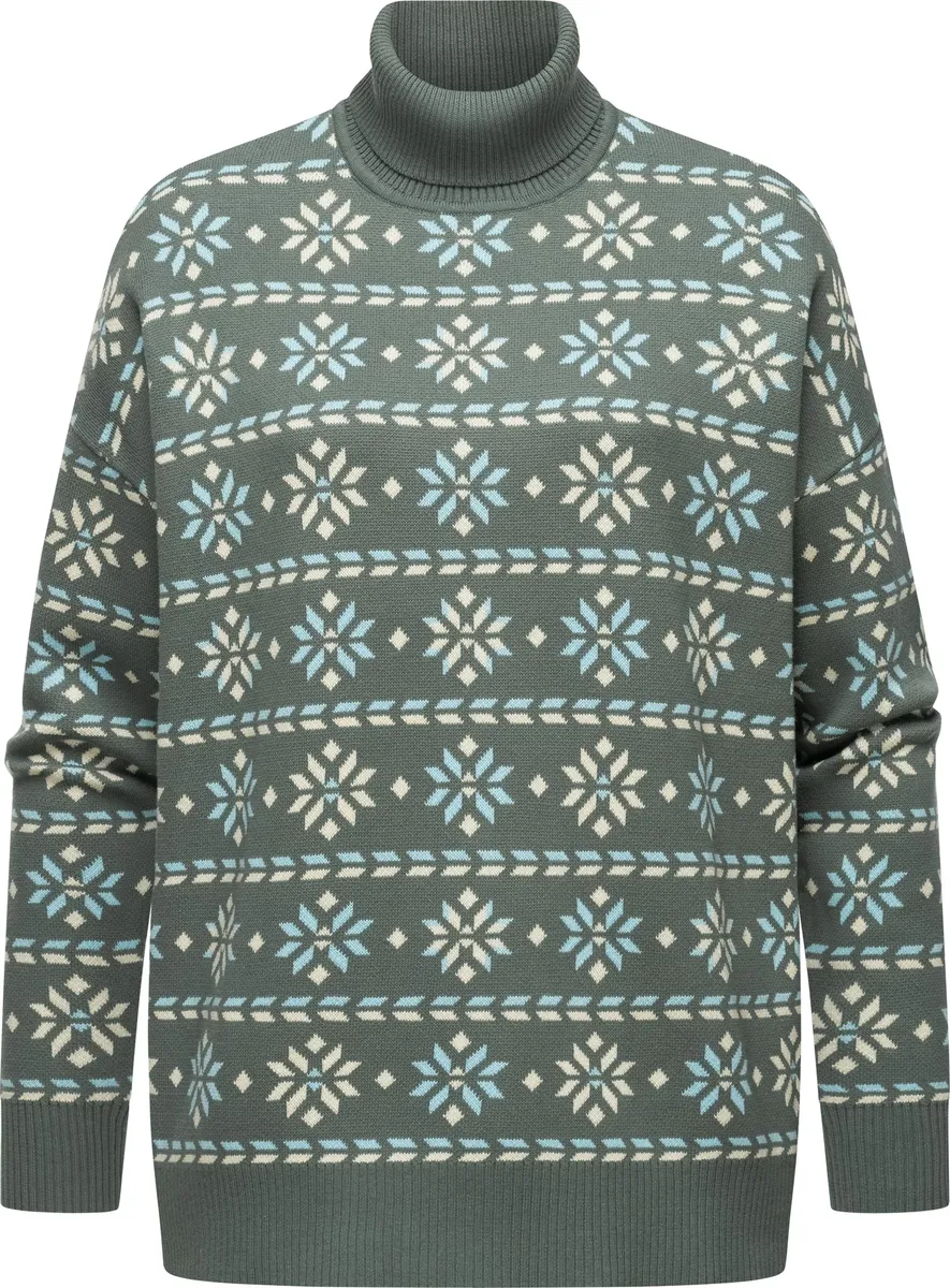 

Свитер Ragwear с воротником стойкой "Danika Organic", женский свитер с зимним узором, зеленый
