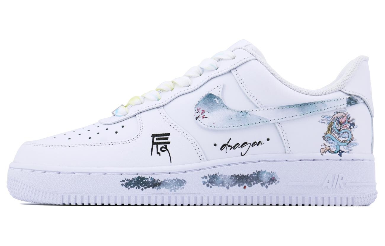 

Кроссовки Nike Air Force 1 Skateboarding Shoes Women's Low-top Green, белый