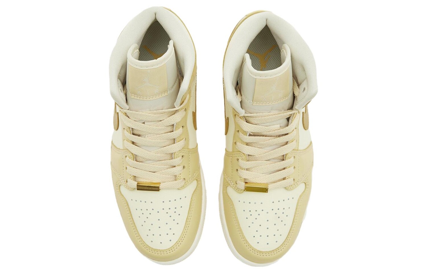 Jordan Air Jordan 1 винтажные баскетбольные кроссовки женские, Белый/Желтый — фото 3