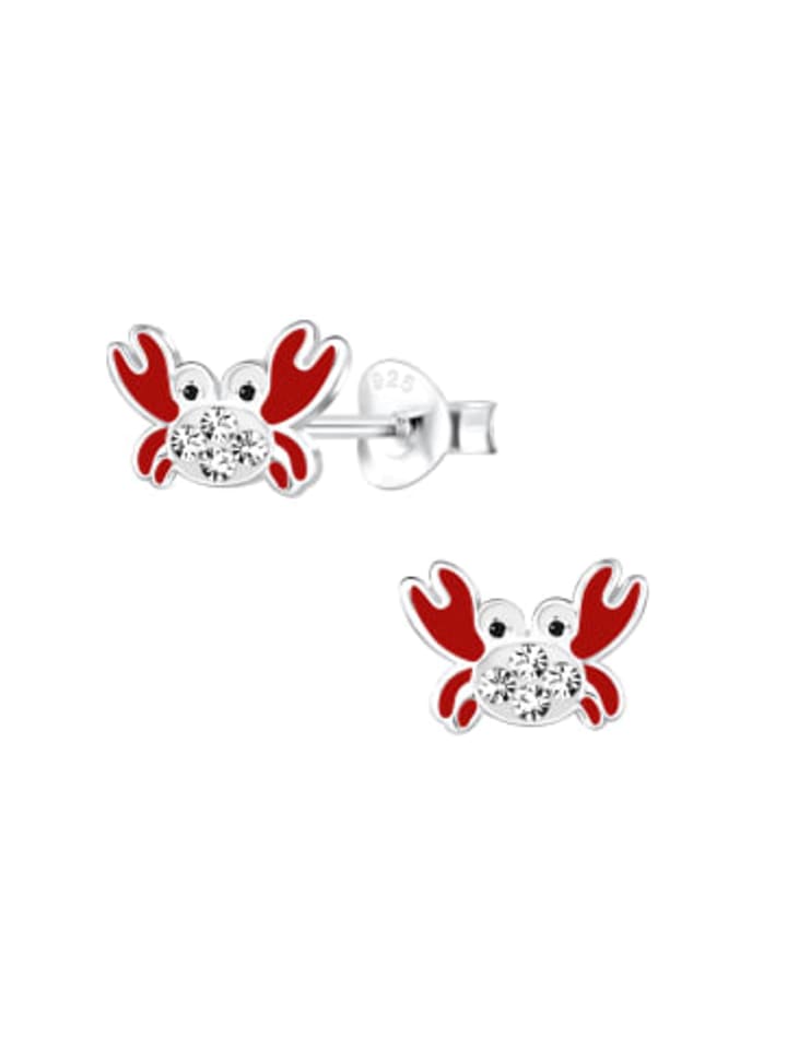 

Alexander York Серьги-гвоздики в виде краба с кристаллами из серебра 925 пробы, комплект из 2 штук