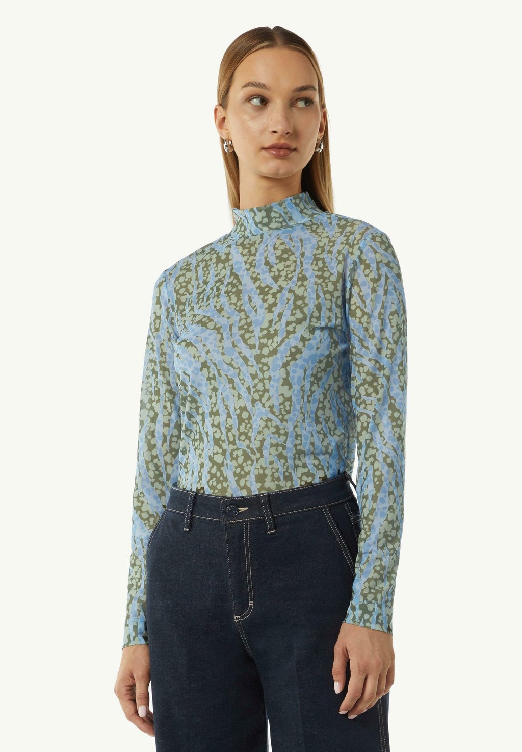 

Топ с длинными рукавами comma casual identity, хаки