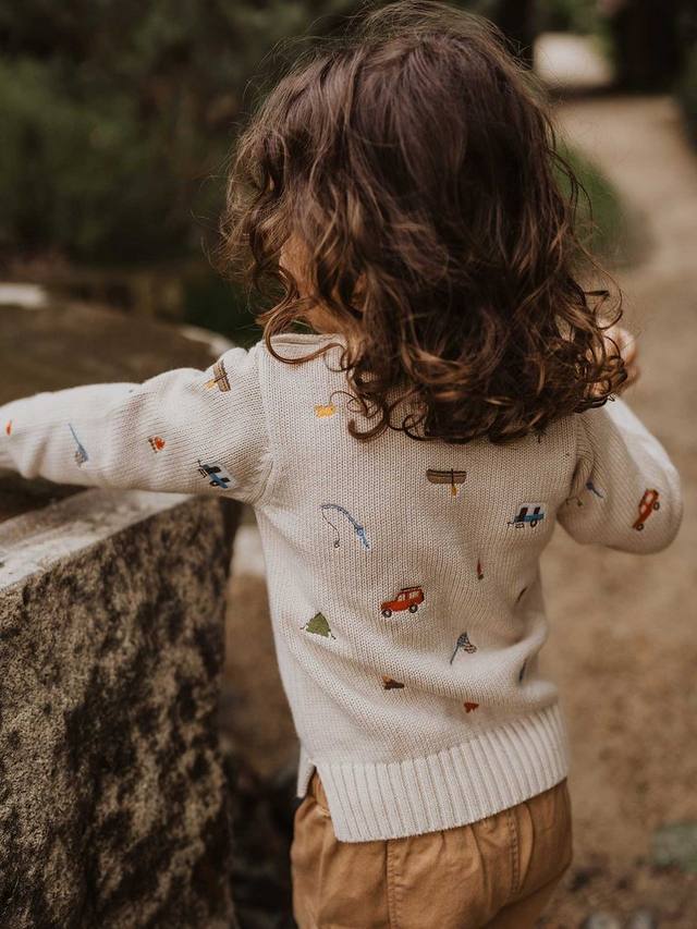

Детский джемпер из органического хлопка ушел на рыбалку Purebaby, цвет Oatmeal Melange