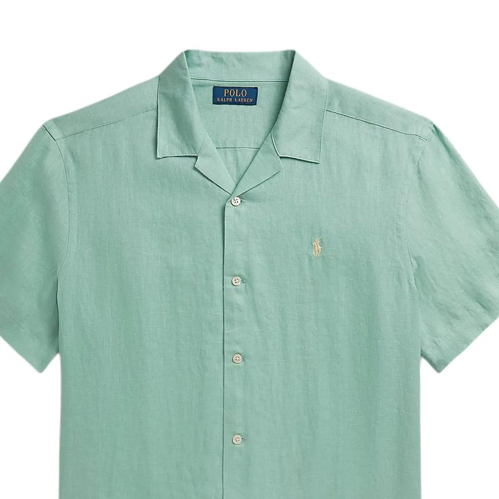 Детская рубашка Polo Ralph Lauren светло-зеленый — фото 4