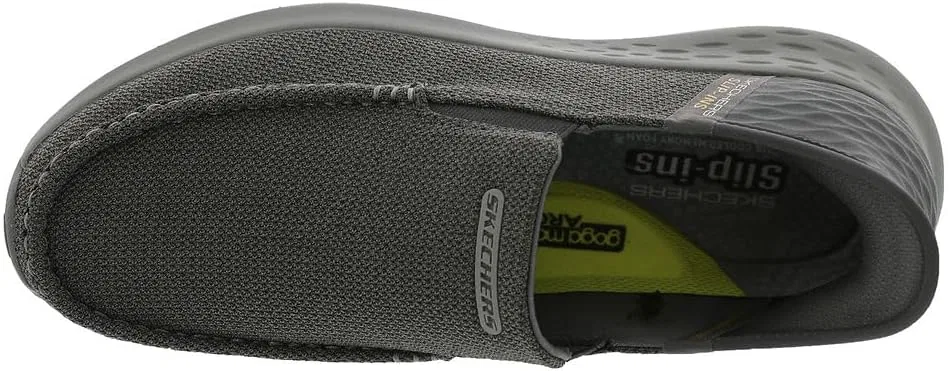 Мужские слипоны Skechers Parson-Ralven 204804 с открытым носком, Gray — фото 2