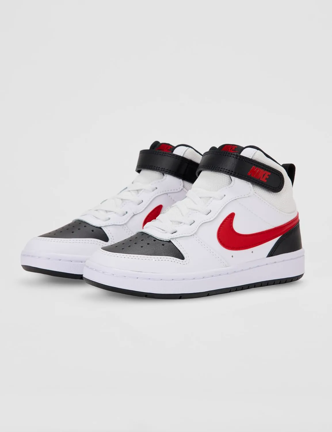 Кроссовки Nike Kids' Court Borough Mid 2, белый/красный/черный — фото 3