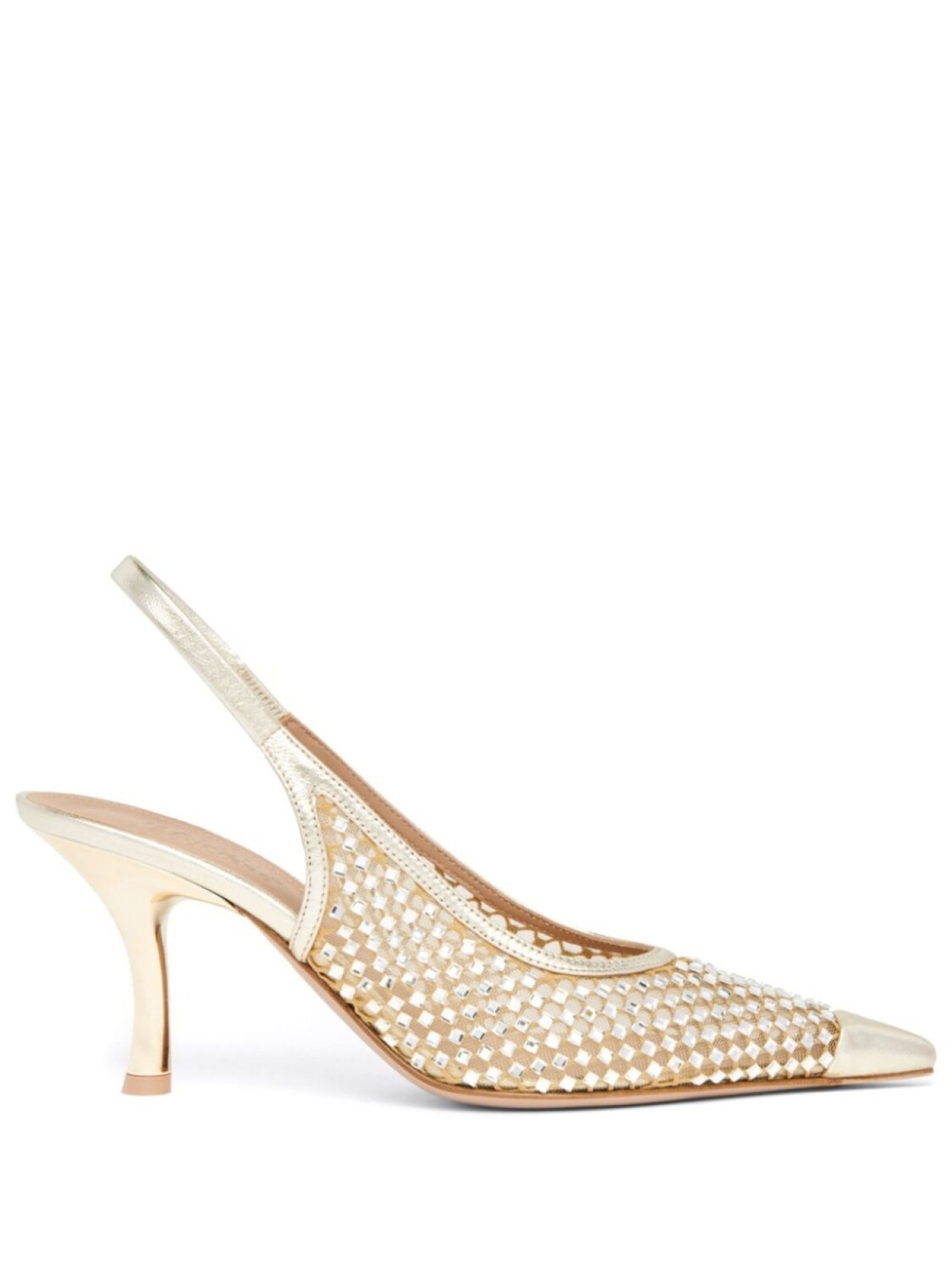 

Malone Souliers туфли Vesper 70 с ремешком на пятке и кристаллами, золотой