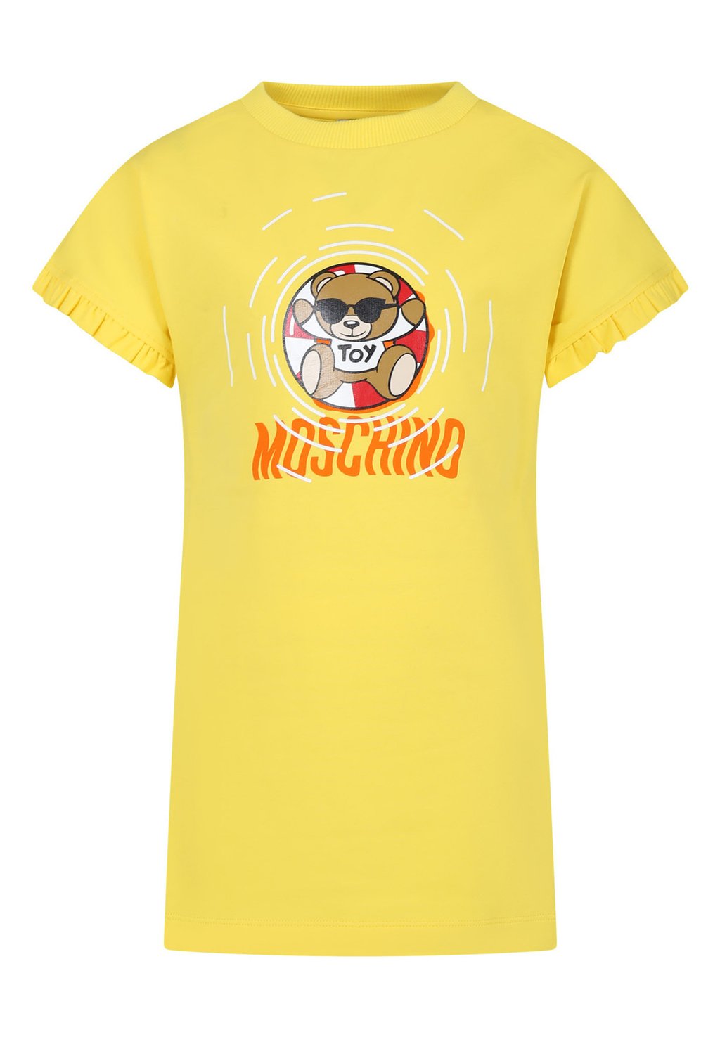 

Платье из джерси Con Logo MOSCHINO, желтый