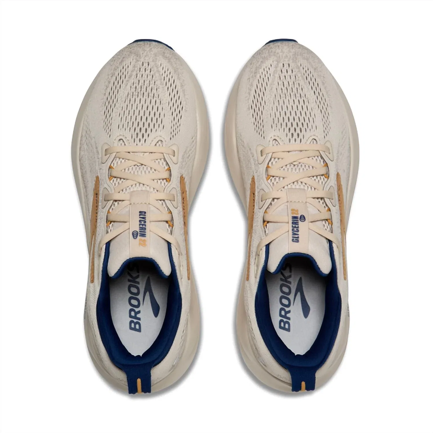 BROOKS Мужские кроссовки Glycerin 22, цвет Moonbeam/blue/taffy — фото 3