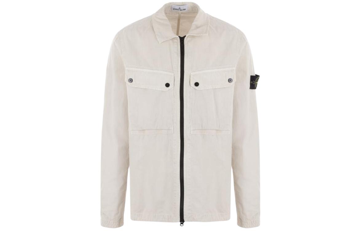 STONE ISLAND Куртка мужская молочно-белая, Milk White — фото 3