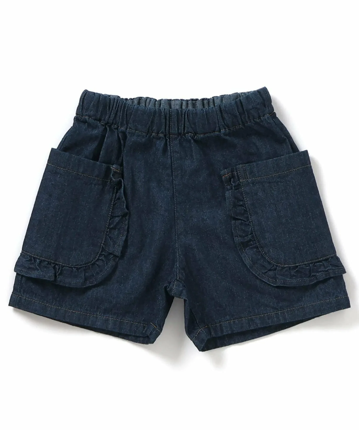 Шорты с оборками и карманами, длина 3/4 Boribon, Navy Blue — фото 2