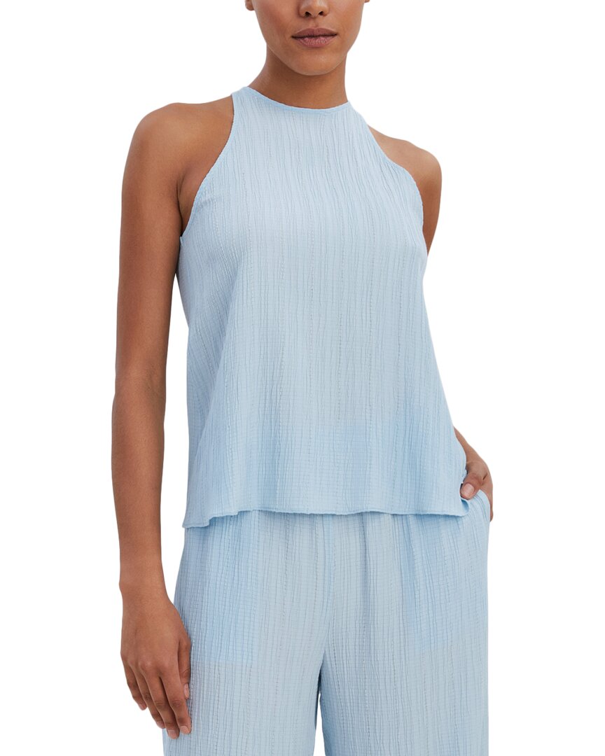 

Однотонный и полосатый топ Milly Solid & Striped, синий