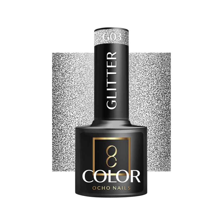 

OCHO NAILS Гибридный лак для ногтей с блестками G03 -5 г Active Shop