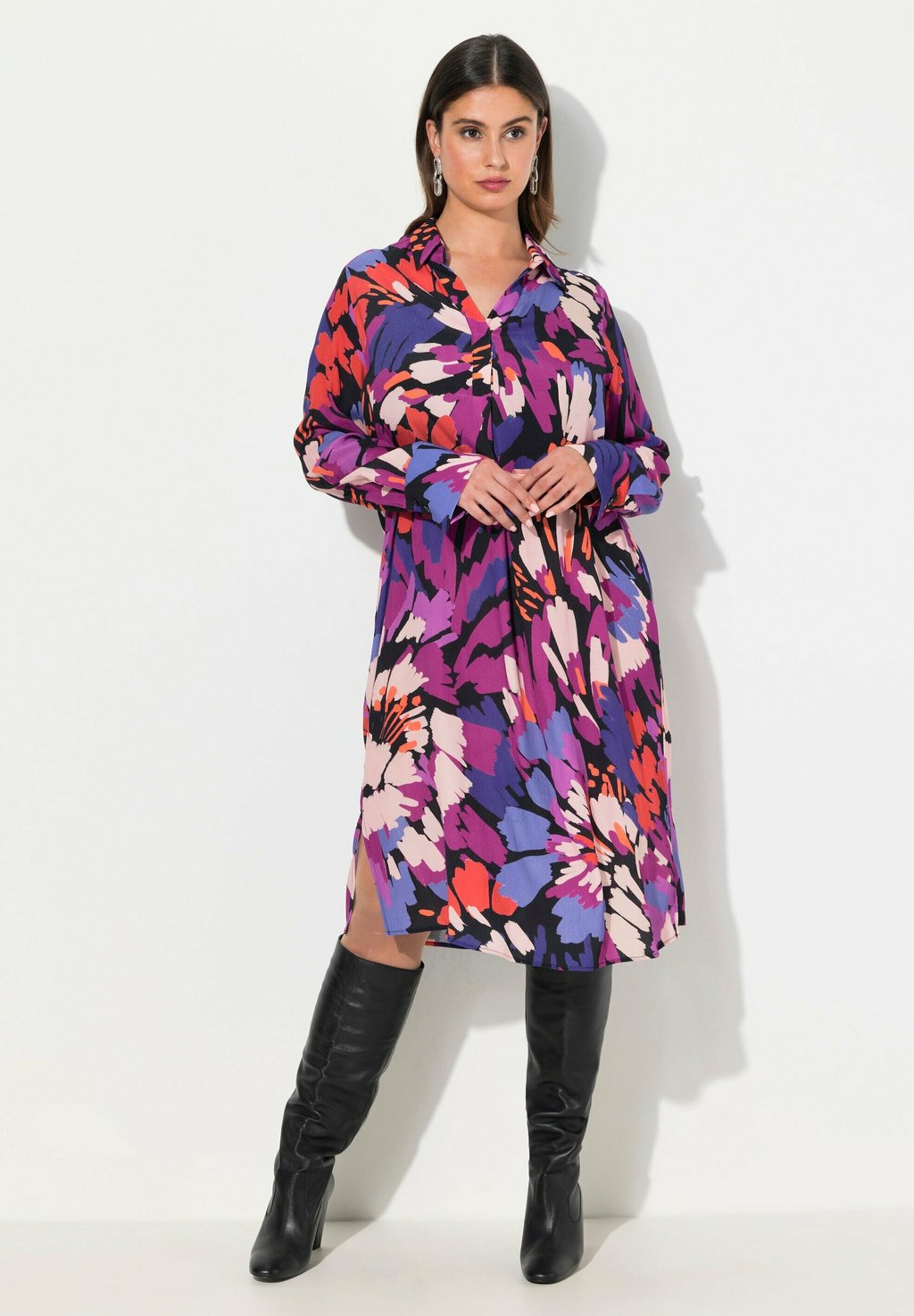 

Повседневное платье LONG SLEEVE Ulla Popken, фиолетовый