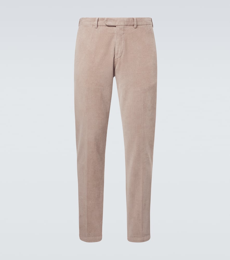

Хлопковые брюки-чинос slim из вельвета Thom Sweeney, Taupe