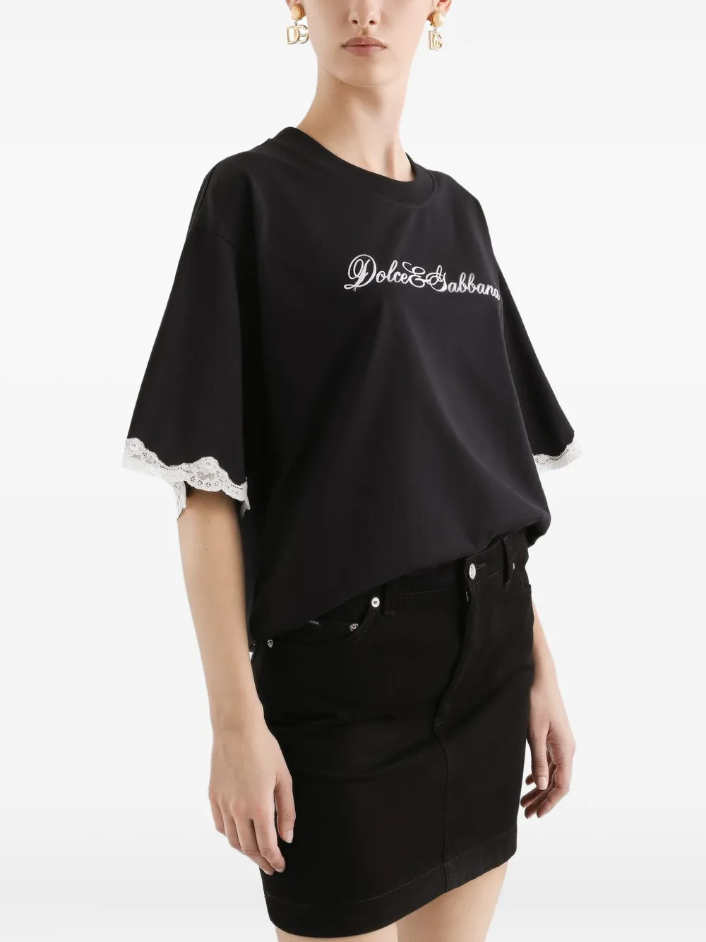 Футболка F8V62ZGDDB8 N0000 BLACK DOLCE & GABBANA, черный — фото 4