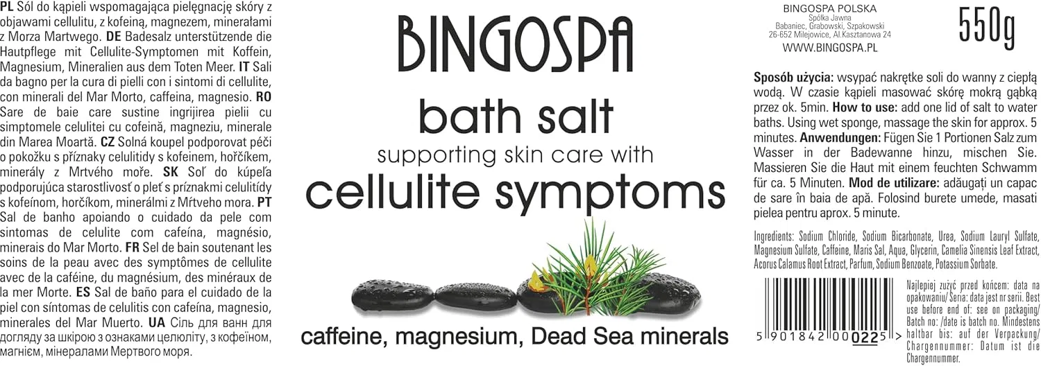 Соль для ванн BINGOSPA с минералами Мертвого моря, ройбушем и магнием 550 г Bingospa — фото 2